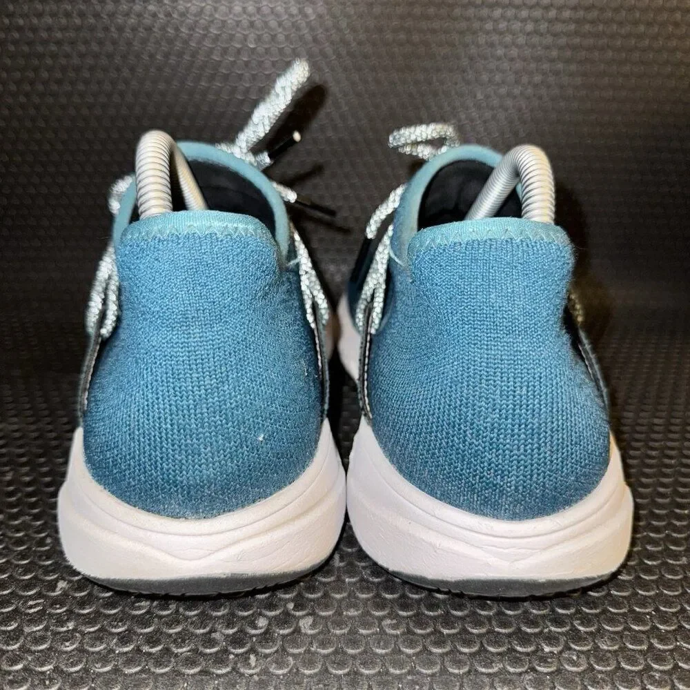 Vessi Cityscape Classic Teal Blue Knit Lace Up Comfort Shoes Womens Size 10